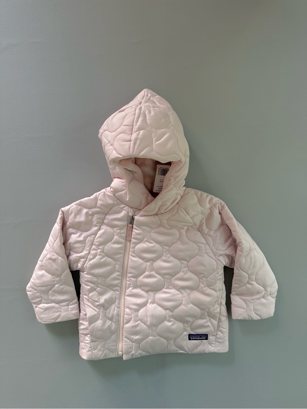 Patagonia Baby Quilted Puff Jacket Pink Frost with Hood size 2T - New